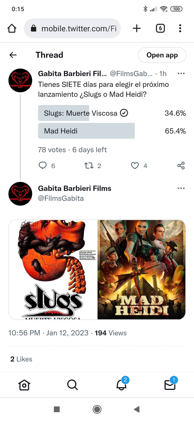 Encuesta para próximo título de Gabita Barbieri en Blu-ray
