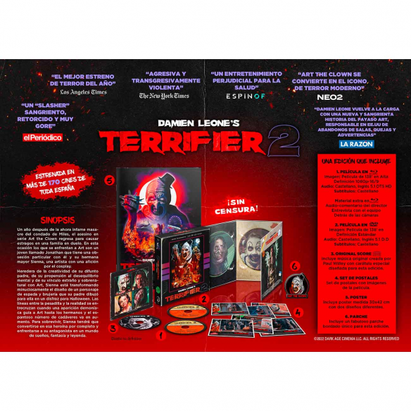 Saga Terrifier completa en Blu-ray. 