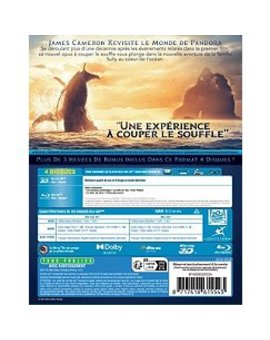 Avatar 2 en 3D carátula trasera disco Alemán y francés