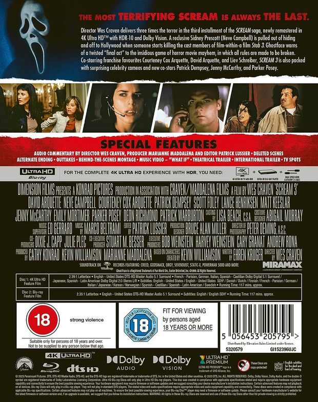 Scream 3. Próximamente en 4K
