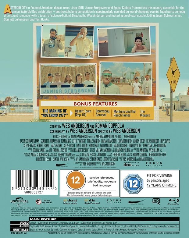 Asteroid city. Próximamente en Blu-ray