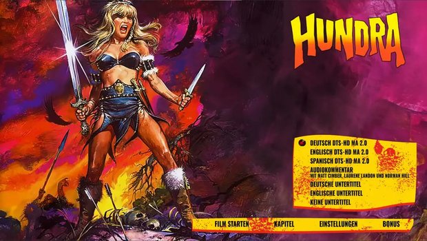 Hundra. Menú Blu-ray alemán