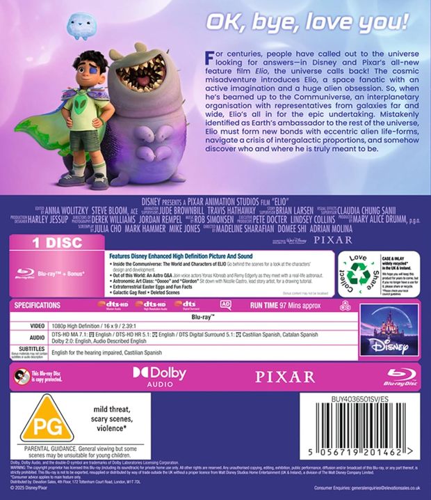 Elio en Blu-ray