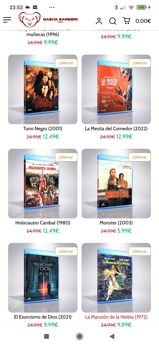 Rebajas en la web de Gabita Barbieri. 3 días. 