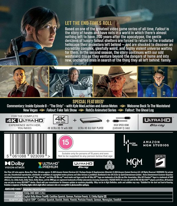 Fallout. Temporada 2 con castellano en 4K y Blu-ray