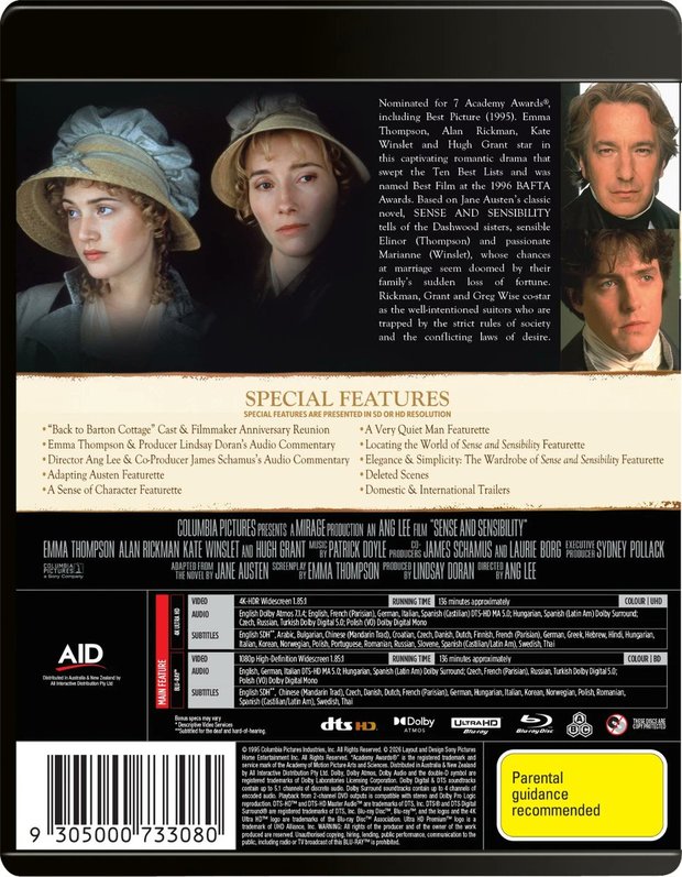Sentido y sensibilidad. En julio en 4K en Australia