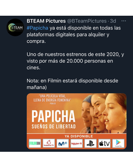 Si alguien estaba esperando la edición física de Papicha… BTeam style.