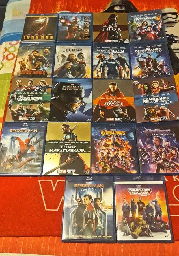 Mi colección del universo cinematográfico de MARVEL en blu ray