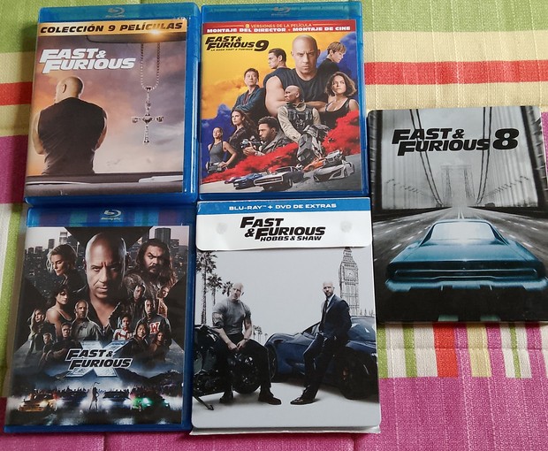 Mi colección de Fast y Furious en blu ray 