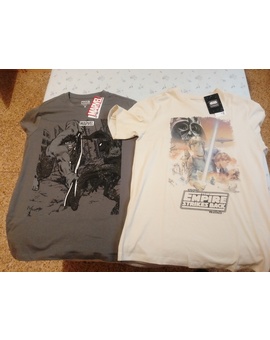 Camisetas MARVEL y STAR WARS, últimas compras. 