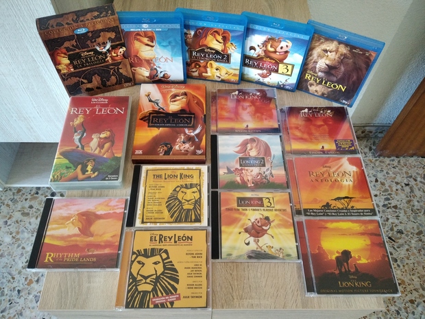 Mi colección de El Rey León (Películas + BSO + Musical)