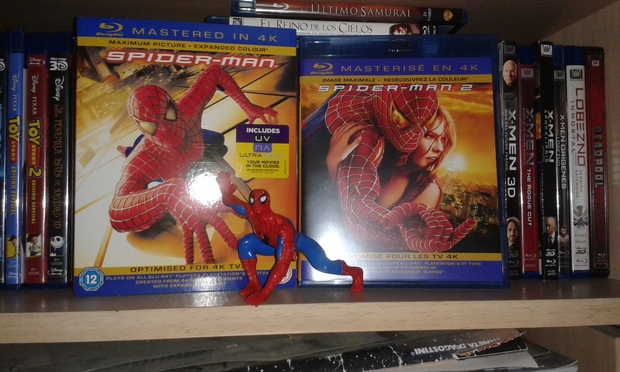 A mi colección: BDs Spider-Man 1 (UK) y 2 (Francia) con Master a 4K