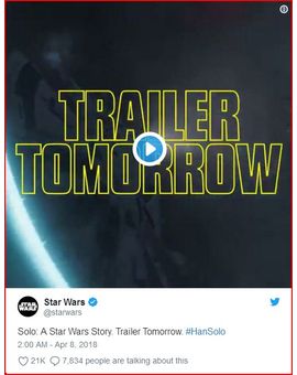 Mañana nuevo trailer para Han Solo