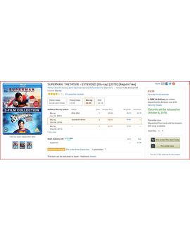 Superman TV Extended Cut a buen precio en uk
