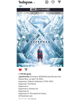 Superman 5 movie collection 4k 18 abril USA 