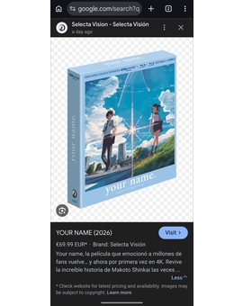 Your Name 4K por Selecta a 70€