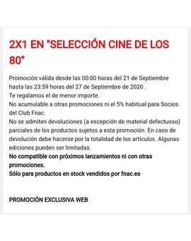 FNAC: 2X1 Cine de los 80