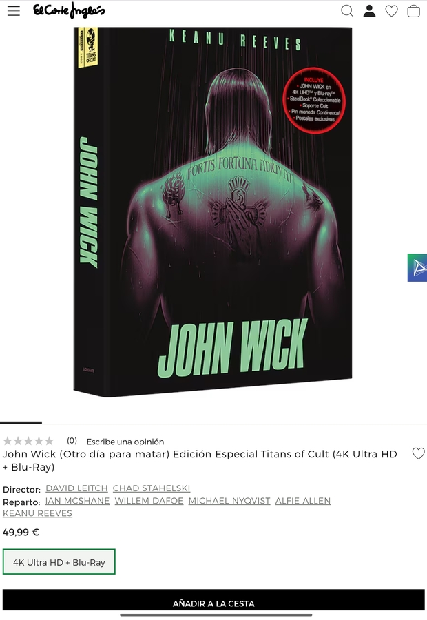 John Wick (Otro Día para Matar) - Titans of Cult Ultra
