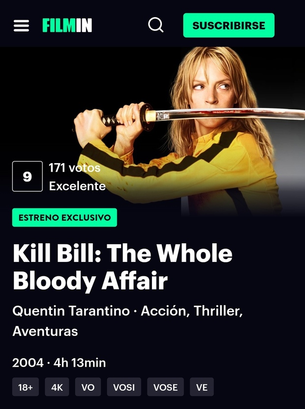 Kill Bill: The Whole Bloody Affair en Filmin