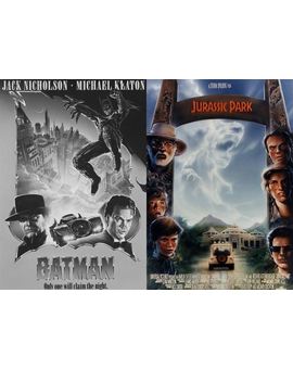 Los carteles perdidos de John Alvin para BATMAN y JURASSIC PARK... entre otras.