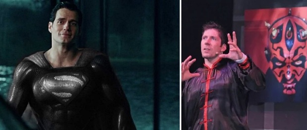 Supermán de negro y Darth Maul lo tiene negro...