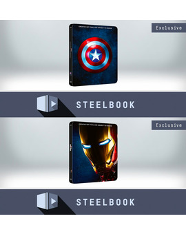 Iron Man & Capitán América Steelbooks Trilogía 4K