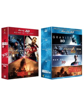 Nuevos packs 3D para Francia (Godzilla, 300: El Origen de un Imperio, Pacific Rim, Gravity, El Hombre de Acero) para el 17 de Septiembre