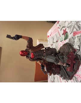 Red hood statue