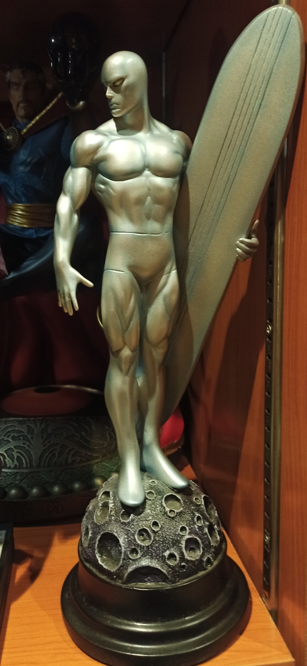Silver surfer statue