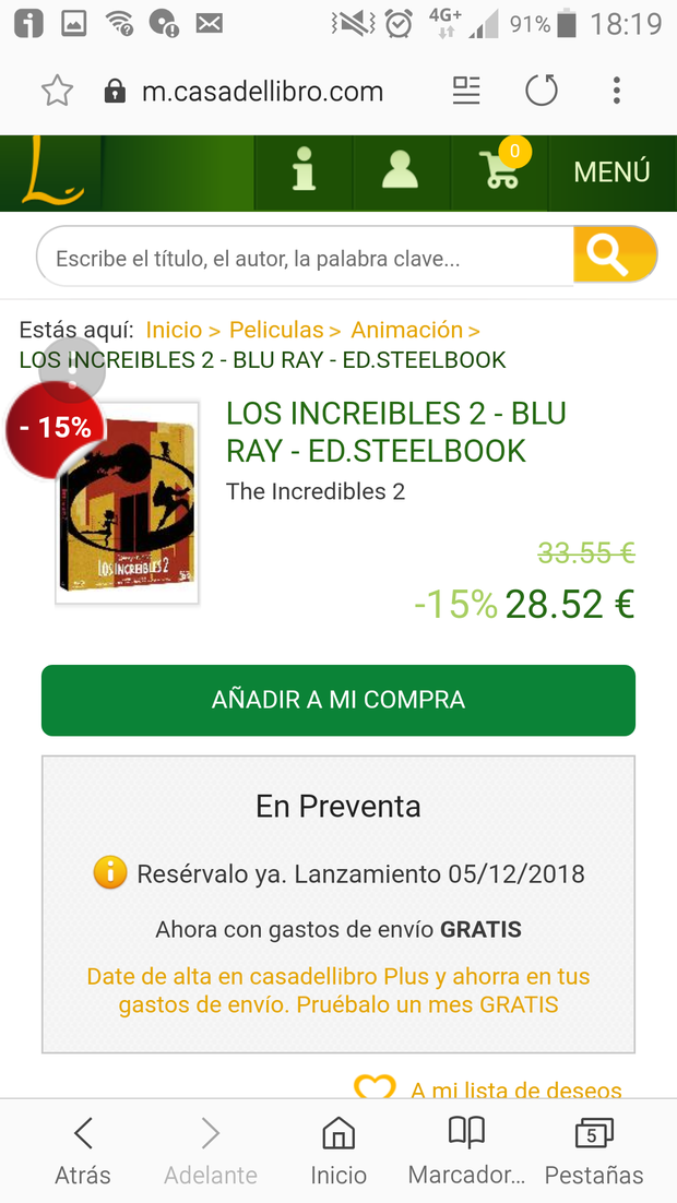 Los Increibles 2 steel,  la casa del libro.