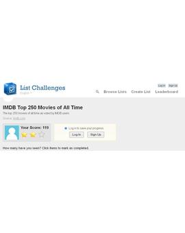 Y TU... ¿CUANTAS HAS VISTO? HAZ CLICK EN CADA UNA QUE HAYAS VISTO, LAS 250 MEJORES PELICULAS DE TODOS LOS TIEMPOS SEGUN IMDB