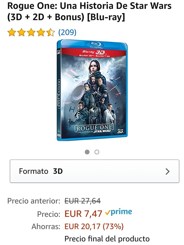 Star Wars Rogue One BluRay 3D