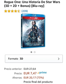 Star Wars Rogue One BluRay 3D