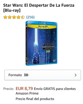 Star Wars El Despertar de La Fuerza BluRay 3D