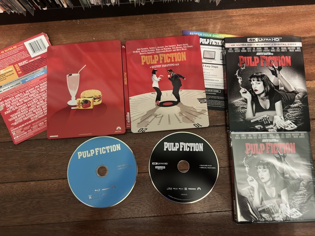 Pulp fiction 4k steelbook y amaray USA.