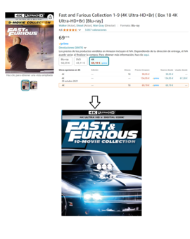 Fast And Furious - Pack 4K con oferta interesante