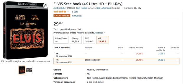 Duda Steelbook Elvis amazon it