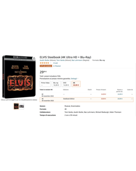 Duda Steelbook Elvis amazon it