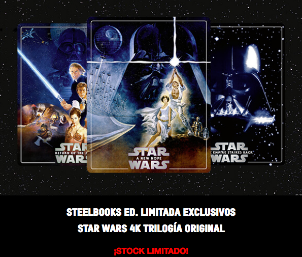 Vuelve a haber stock limitado de los steelbook de SW originales
