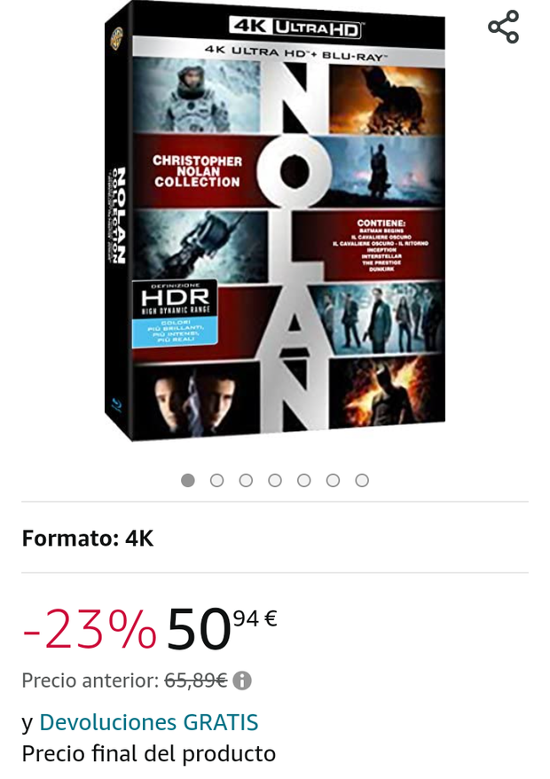 Pack Nolan 4K a 50 euros 