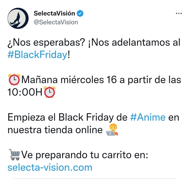 Black Friday en la web de Selecta Visión