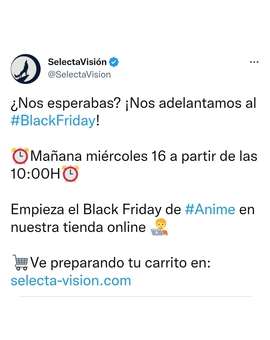 Black Friday en la web de Selecta Visión