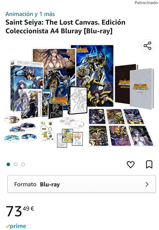 Saint Seiya Lost Canvas a 73,49 en Amazon