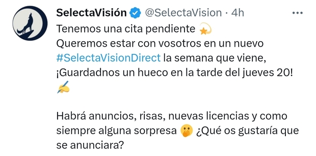 Selecta Direct el próximo Jueves 20 de Abril