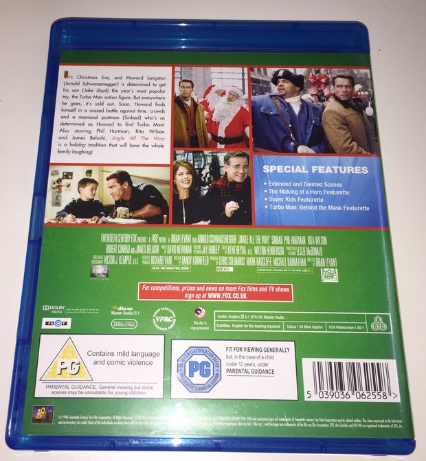 Información Extras Blu-ray “Un Padre en Apuros” Edición Reino Unido (UK) "Jingle all the way"