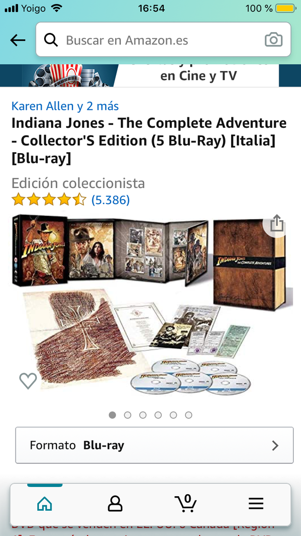 Aviso: Pack Coleccionista Indiana Jones En Blu-ray