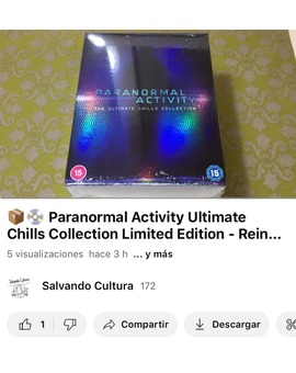 Unboxing - Paranormal Activity: The Ultímate Chills Collection - Edición Reino Unido (UK) - Blu-ray