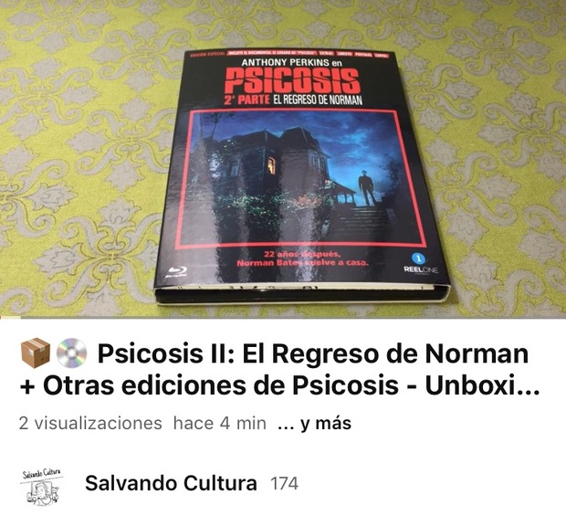 Unboxing Psicosis II: El Regreso de Norman (Psycho II) (1983) + Otras Ediciones de Psicosis