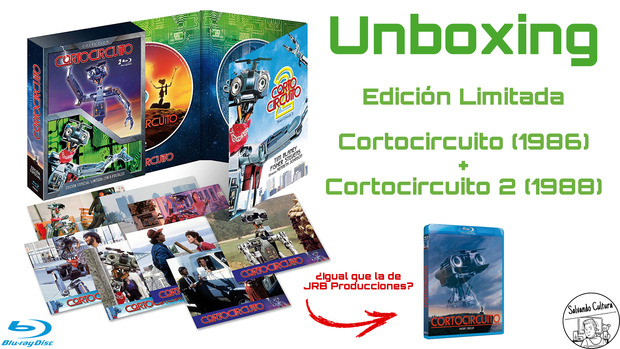 Unboxing Edición Limitada Cortocircuito (1986) + Cortocircuito 2 (1988) - Blu-ray