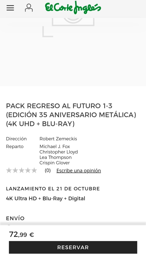 73 euros... Ya esta para reservar en el Corte Ingles